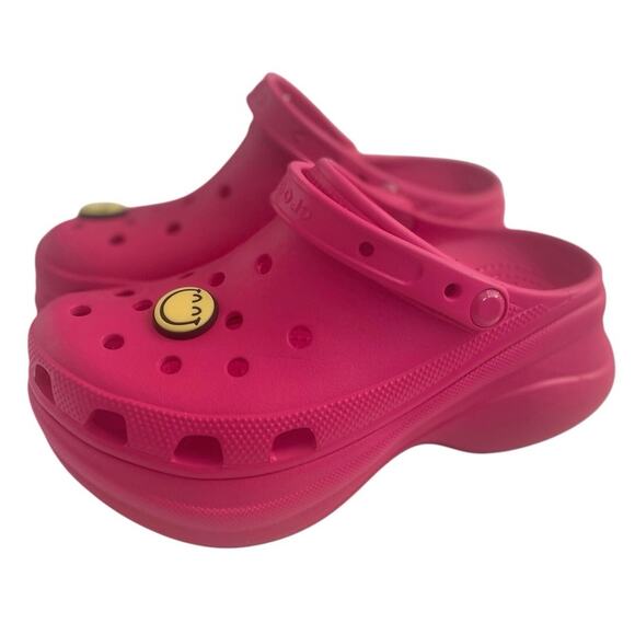 CROCS BAE PLATFORM CLOG SANDALS DRAGON FRUIT SZ 8 ULTRA CONTOURED OUTSOLE ICONIC - Picture 1 of 16